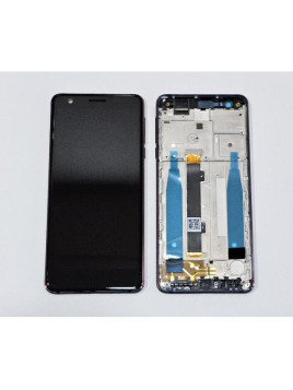 Pantalla lcd para Nokia 3.1 TA-1049 mas tactil negro mas marco azul calidad premium