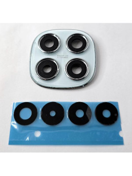 Cristal de camara para Xiaomi Redmi Note 14 Pro 4G con marco azul calidad premium