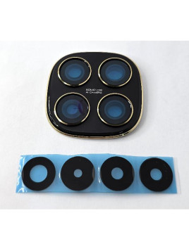 Cristal de camara para Xiaomi Poco X7 5G con cubierta negra calidad premium