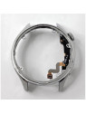 Carcasa o marco central plata con flex power con rotacion optica para Xiaomi Watch S4
