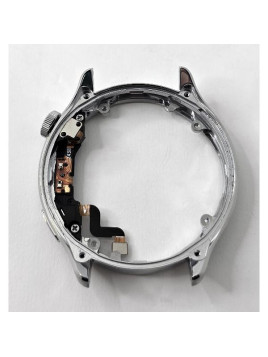 Carcasa o marco central plata con flex power con rotacion optica para Xiaomi Watch S4