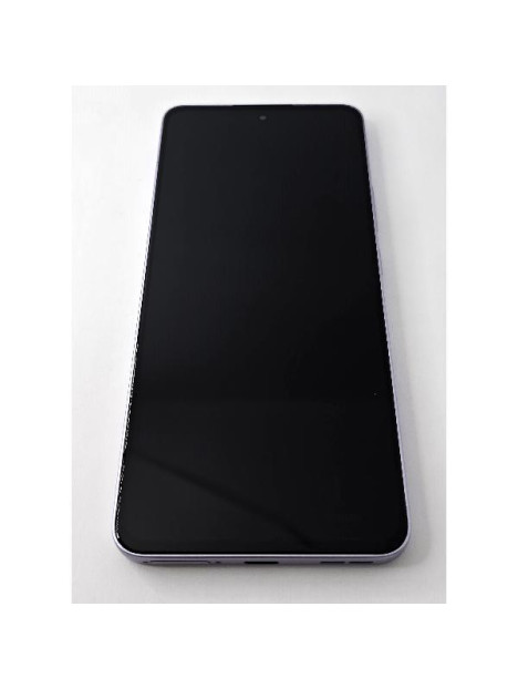 Pantalla lcd para Oppo Reno 13 F 5G CPH2699 mas tactil negro con marco morado calidad premium