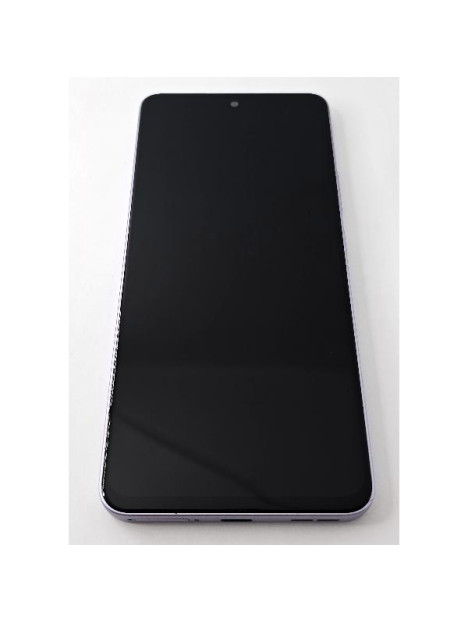 Pantalla lcd para Oppo Reno 13 F 5G CPH2699 mas tactil negro con marco morado compatible TFT