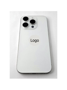 Tapa trasera o tapa bateria blanca para iPhone 15 Pro A2848 A3101 con marco central remanufacturada grado A