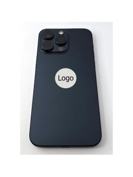 Tapa trasera o tapa bateria azul para iPhone 15 Pro Max A2849 A3106 con marco central remanufacturada grado A