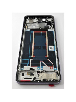 Pantalla lcd para Oppo Reno 13 F 5G CPH2699 mas tactil negro con marco morado calidad Oled