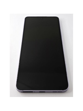 Pantalla lcd para Oppo Reno 13 F 5G CPH2699 mas tactil negro con marco morado calidad Oled