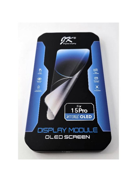 Pantalla lcd para iPhone 15 Pro A23101 A3102 A3104 A2848 mas tactil negro JK calidad Hard Oled