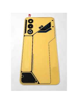 Tapa trasera o tapa bateria amarilla para ZTE Nubia Neo 3 GT 5G con cubierta de camara