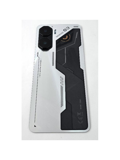 Tapa trasera o tapa bateria plata para ZTE Nubia Neo 3 5G con cubierta de camara