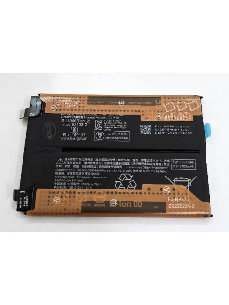 Bateria BP47 4500mAh para Xiaomi Redmi Note 11 Pro Plus 5798312529 Service Pack
