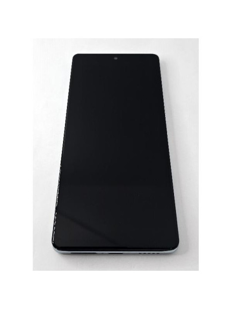 Pantalla lcd para Vivo V29 Lite 5G V2244 mas tactil negro con marco azul compatible TFT