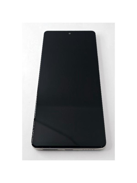 Pantalla lcd para Vivo V29 Lite 5G V2244 mas tactil negro con marco dorado compatible TFT