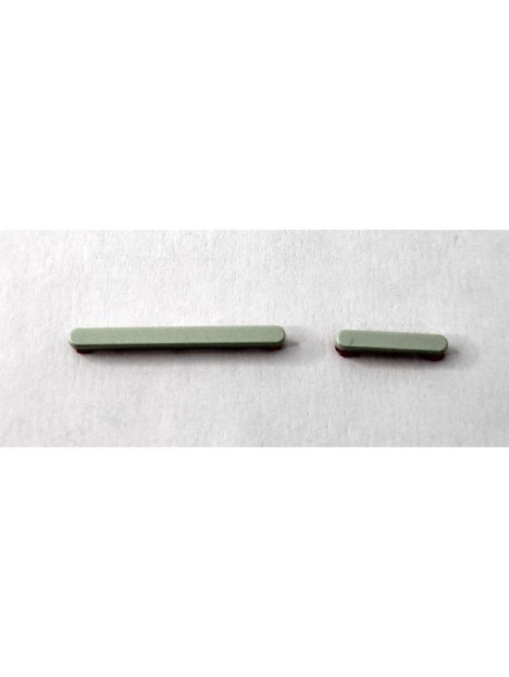 Set de 2 botones laterales verdes para Xiaomi Redmi Note 14 4G calidad premium