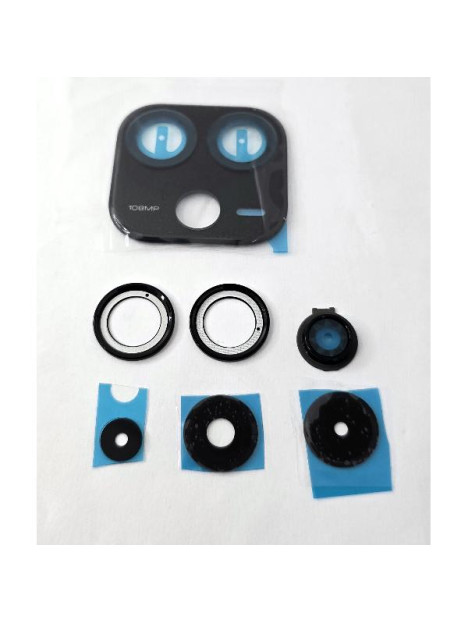 Cristal de camara para Xiaomi Redmi Note 14 4G con cubierta negra calidad premium