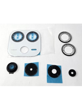 Cristal de camara para Xiaomi Redmi Note 14 4G con marco blanco calidad premium