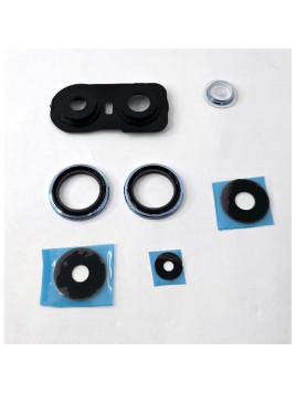 Cristal de camara para Xiaomi Redmi Note 13 4G con marco azul calidad premium