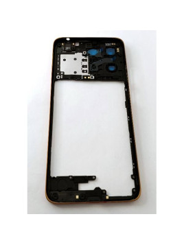 Carcasa o marco central naranja para Motorola Moto G15 4G