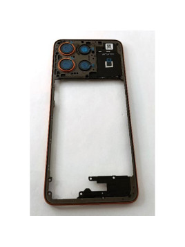 Carcasa o marco central naranja para Motorola Moto G15 4G