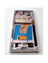 Pantalla para Samsung Galaxy S23 Ultra S918B mas tactil negro con marco rosa calidad Oled