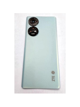 Tapa trasera o tapa bateria azul para ZTE Blade V50 5G con cubierta de camara