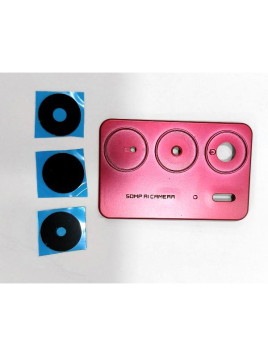 Cristal de camara para Realme C75 4G RMX3941 con marco rojo calidad premium