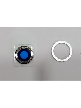 Cristal de camara para iPhone 16E A3212 A3409 A3410 A3408 con marco blanco calidad premium