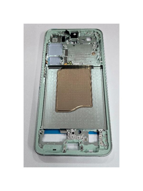 Carcasa o marco central verde para Samsung Galaxy S25 5G S931 GH82-36328B Service Pack