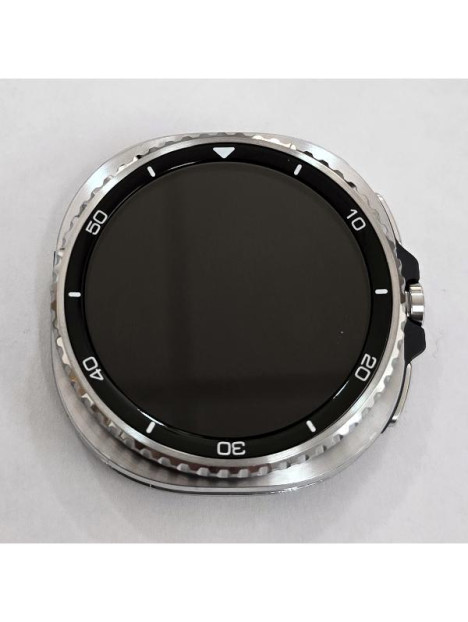 Pantalla lcd para Samsung Galaxy Watch 8 Classic 46MM SM-L505 tactil negro marco plata GH82-37710A Service Pack
