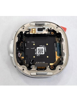 Pantalla lcd para Samsung Galaxy Watch 8 Classic SM-L505 mas tactil negro con marco plata GH82-37710B Service Pack