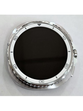 Pantalla lcd para Samsung Galaxy Watch 8 Classic SM-L505 mas tactil negro con marco plata GH82-37710B Service Pack