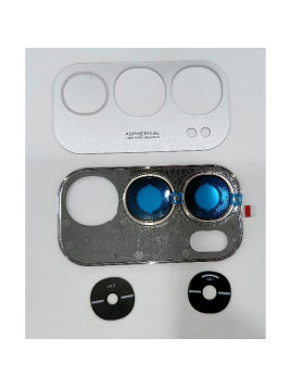 Cristal de camara para Vivo Y19s con marco dorado calidad premium