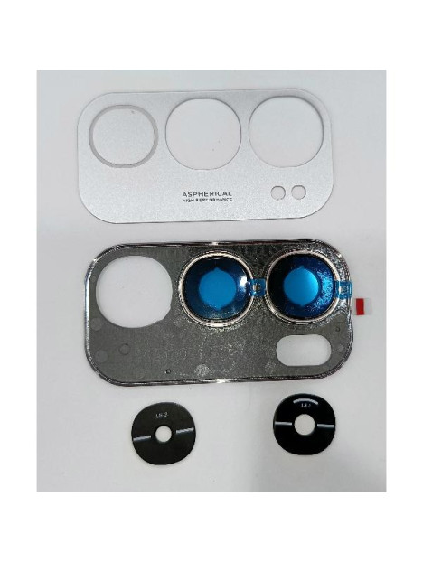 Cristal de camara para Vivo Y19s con marco dorado calidad premium