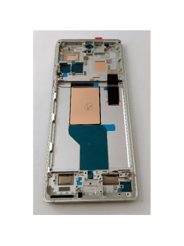 Pantalla lcd para Motorola Edge 30 Ultra mas tactil negro con marco blanco calidad premium