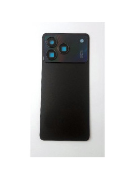 Tapa trasera o tapa bateria gris para ZTE Blade A76 4G con cubierta de camara