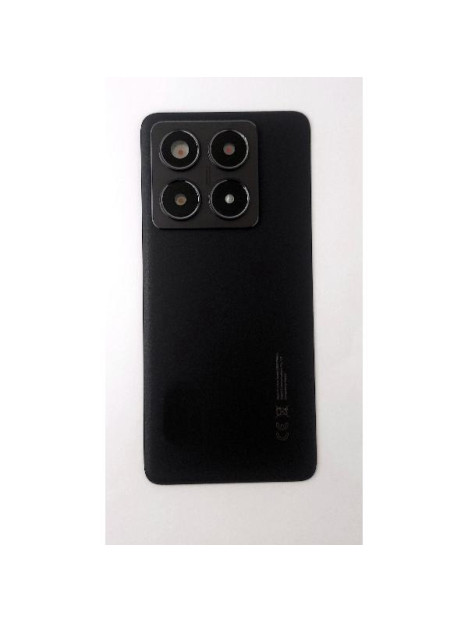 Tapa trasera o tapa bateria negra para Xiaomi 14T Pro con cubierta de camara