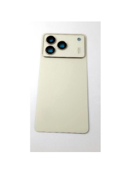 Tapa trasera o tapa bateria dorada para ZTE Blade A76 4G con cubierta de camara