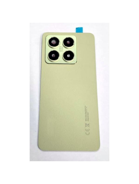 Tapa trasera o tapa bateria verde para Xiaomi 14T con cubierta de camara