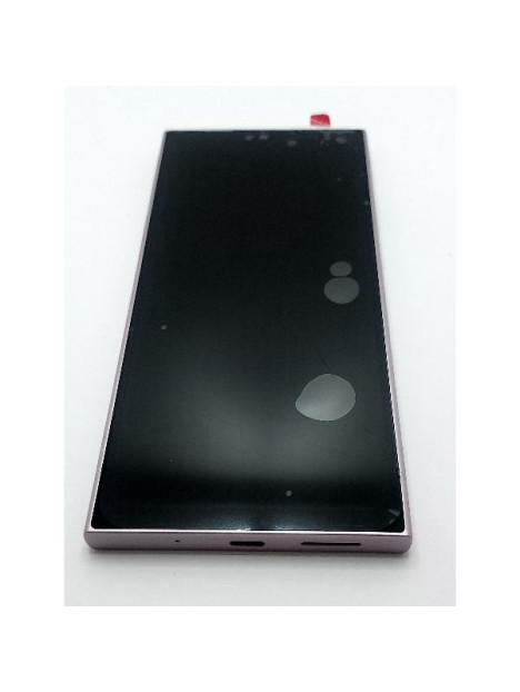 Pantalla lcd para Oukitel C61 Pro mas tactil negro con marco morado calidad premium
