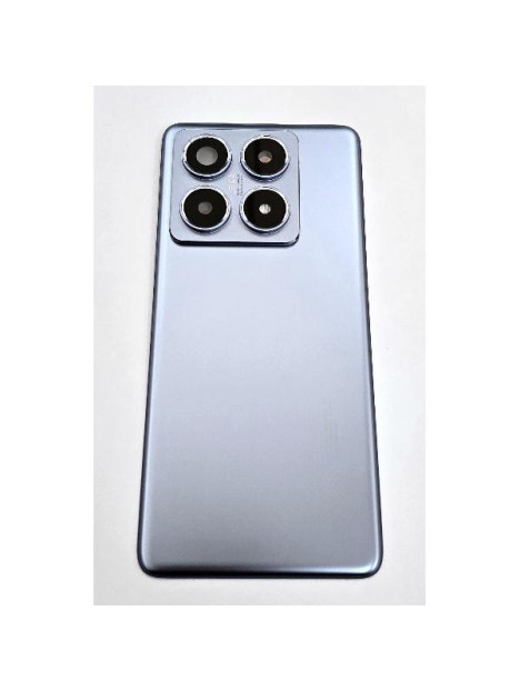 Tapa trasera o tapa bateria azul para Xiaomi 14T Pro con cristal de camara