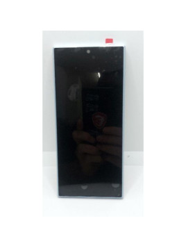 Pantalla lcd para Oukitel C61 Pro mas tactil negro con marco azul calidad premium