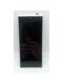 Pantalla lcd para Oukitel C61 Pro mas tactil negro con marco dorado calidad premium