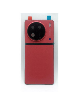 Tapa trasera o tapa bateria roja para Vivo X90 Pro con cubierta de camara