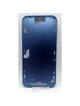 Carcasa o marco central azul para iPhone 16 Plus con botones laterales