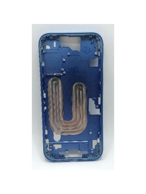 Carcasa o marco central azul para iPhone 16 A3287 A3081 A3286 A3288 con botones laterales