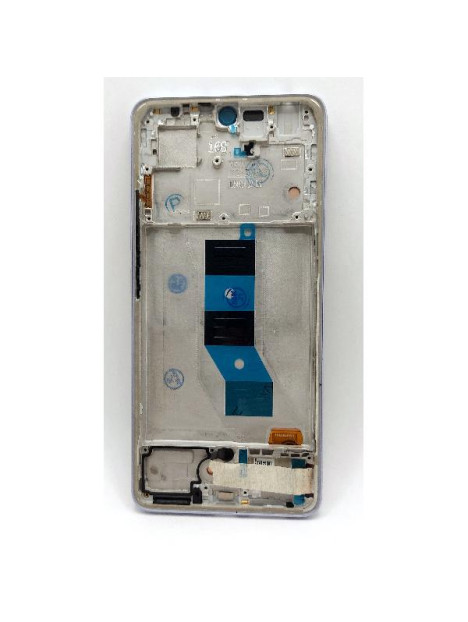 Pantalla lcd para Xiaomi Redmi Note 14 5G mas tactil negro con marco morado calidad premium