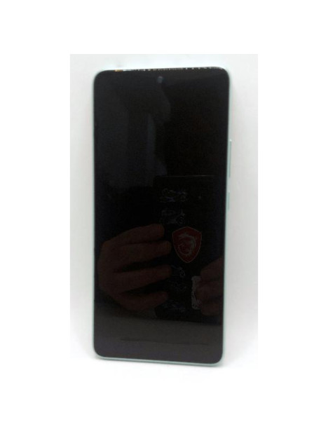 Pantalla lcd para Xiaomi Redmi Note 14 5G mas tactil negro con marco verde calidad premium