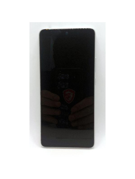 Pantalla lcd para Xiaomi Redmi Note 14 5G mas tactil negro con marco plata calidad premium