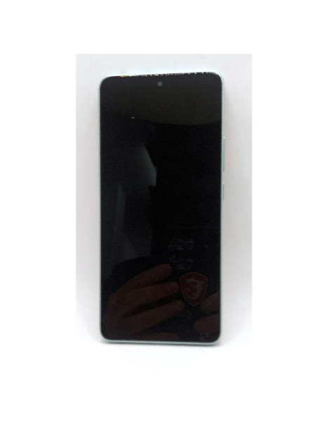 Pantalla lcd para Xiaomi Redmi Note 14 5G mas tactil negro con marco verde compatible TFT