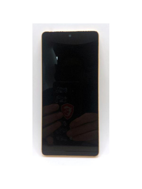 Pantalla lcd para Xiaomi Redmi Note 13 5G mas tactil negro con marco dorado compatible TFT